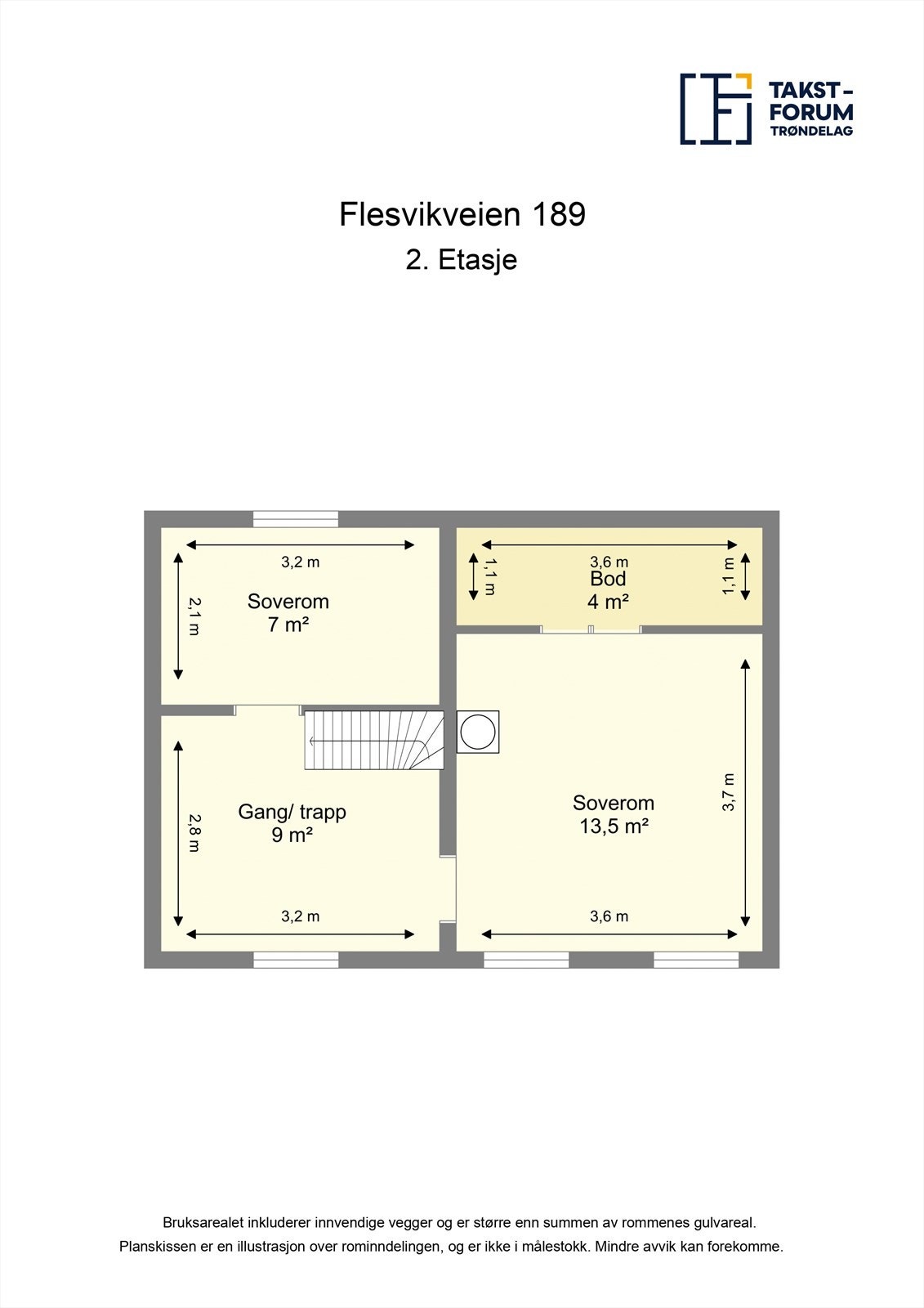 Plantegning - Andre etasje. Galleribilde