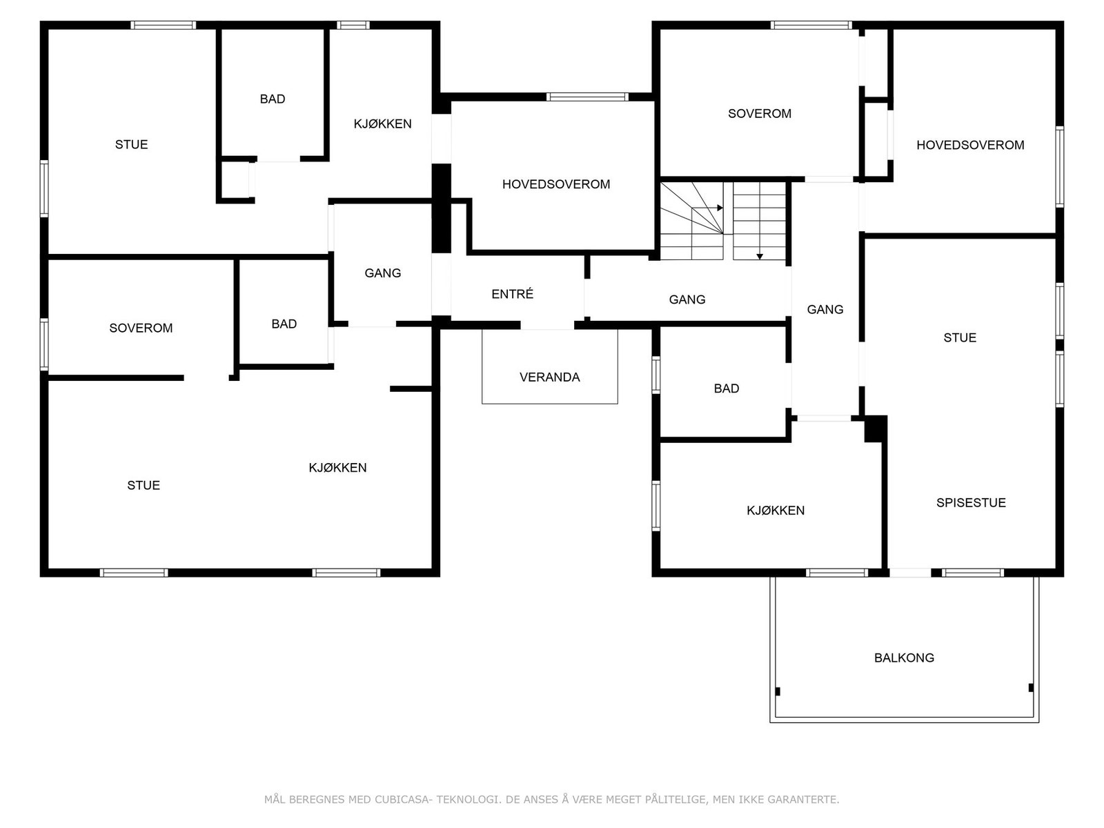 Plantegning 1.etasje. 3 leiligheter. Galleribilde