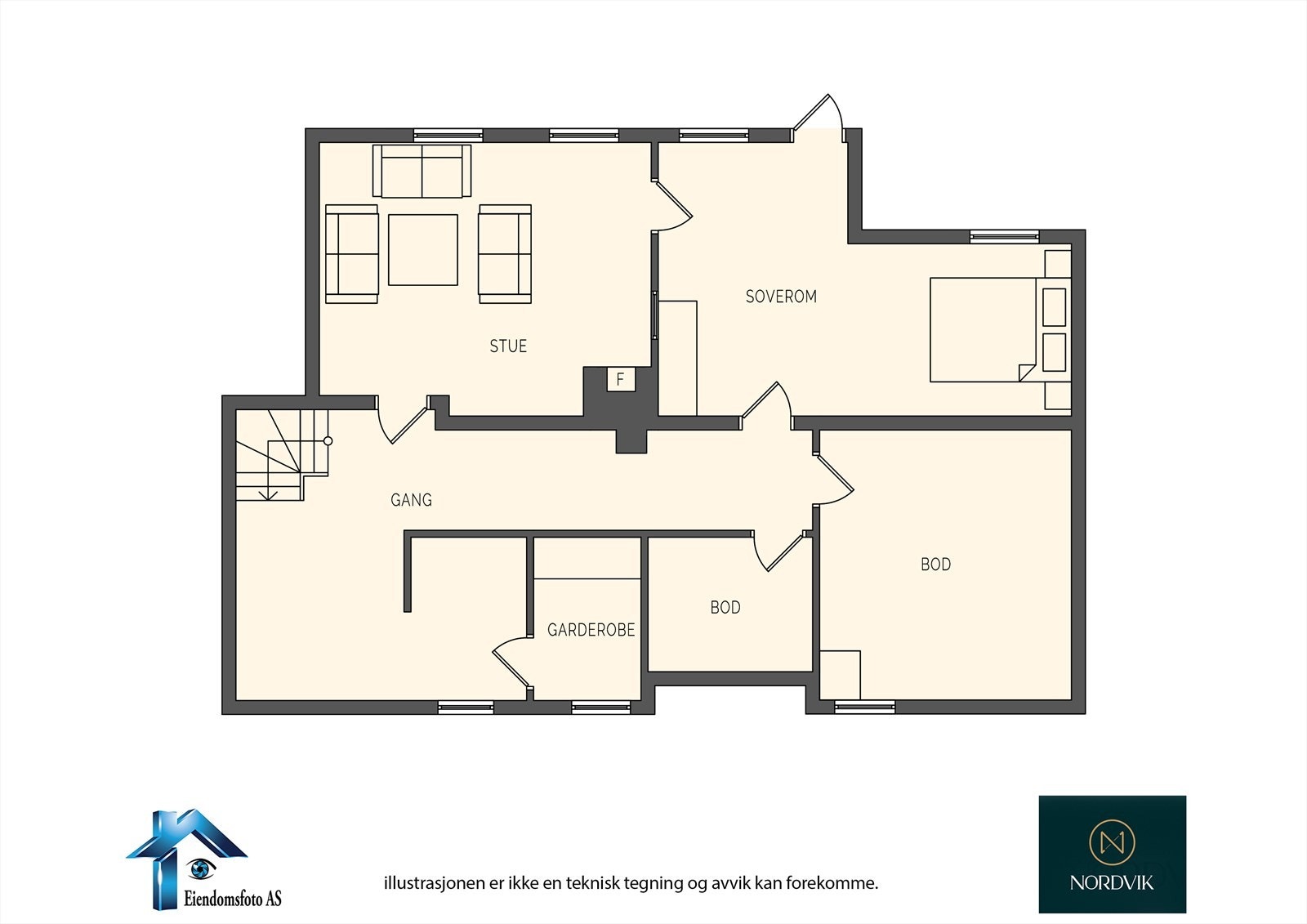 Plantegning underetasje Galleribilde
