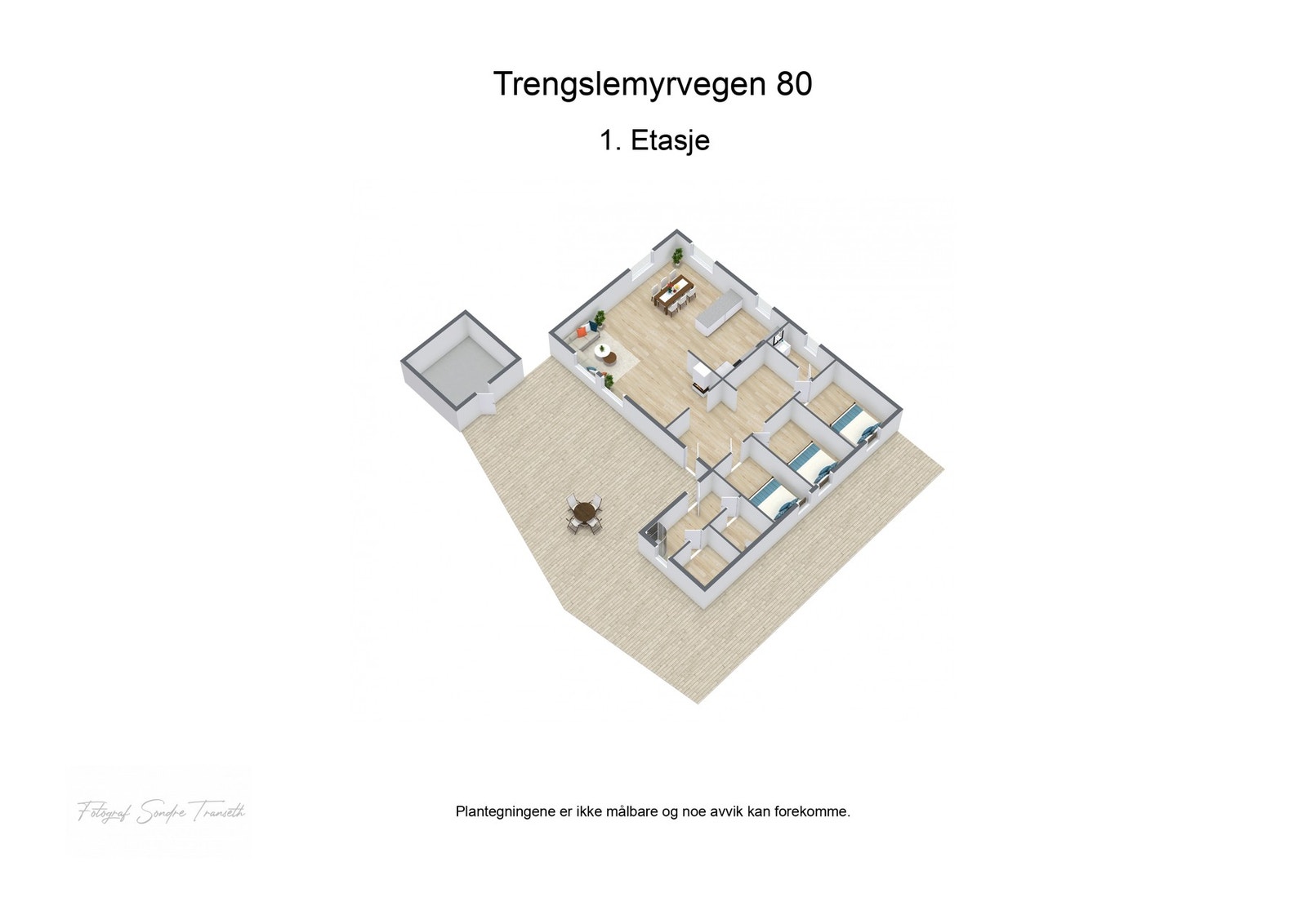 3d-tegning over hytta Galleribilde