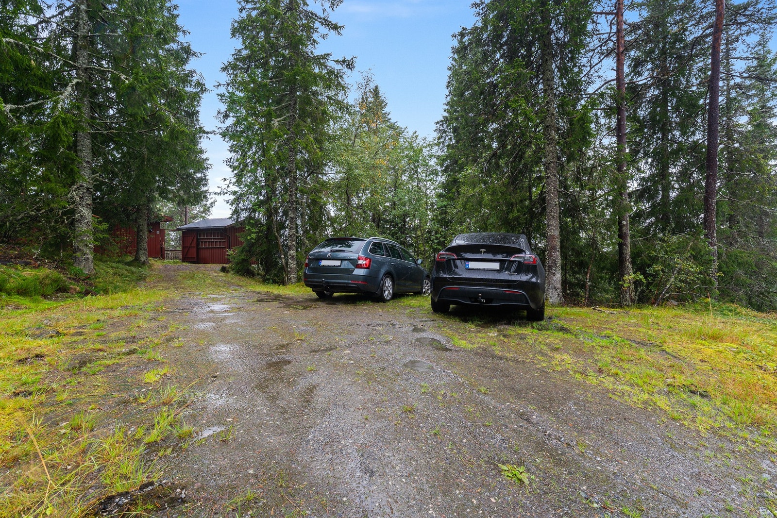 Parkeringsplass til hytta Galleribilde