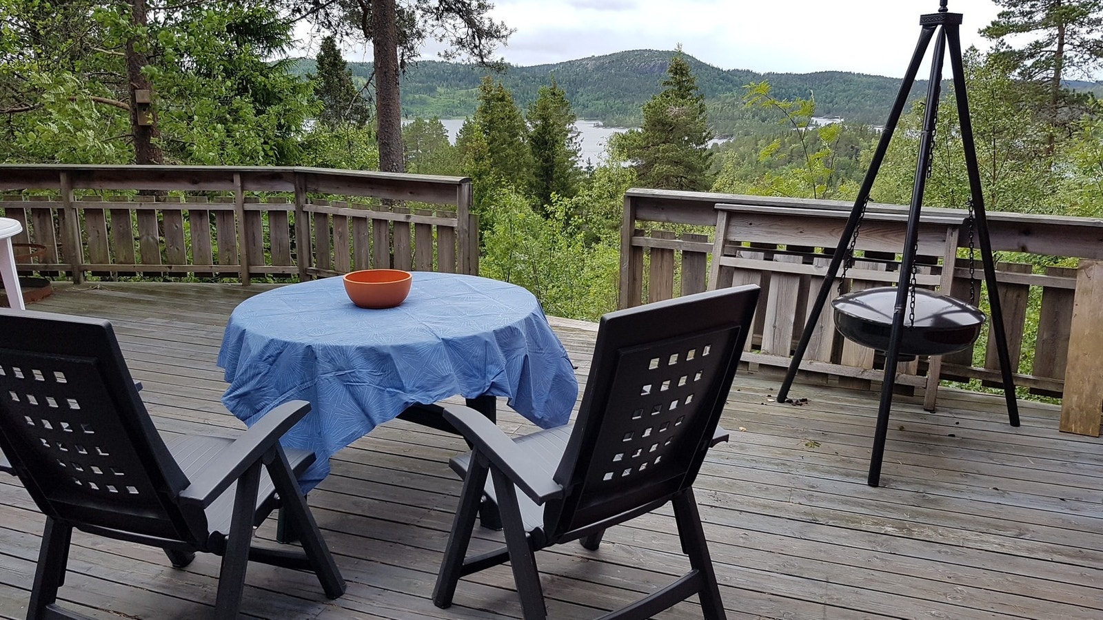 Del av terrassen med utsikt Galleribilde