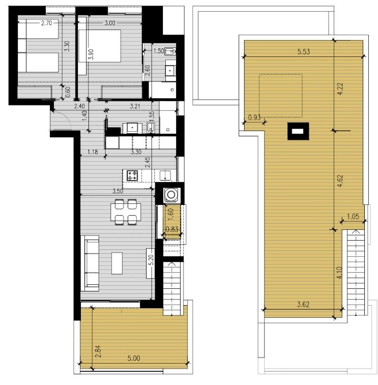 Plantegning leilighet Galleribilde