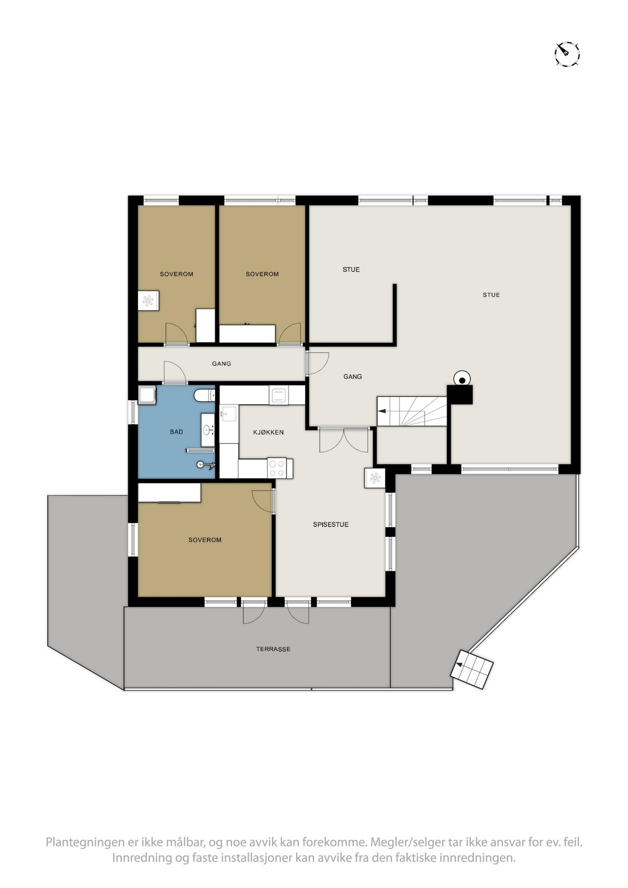 Planskisse over hovedetasjen. Galleribilde