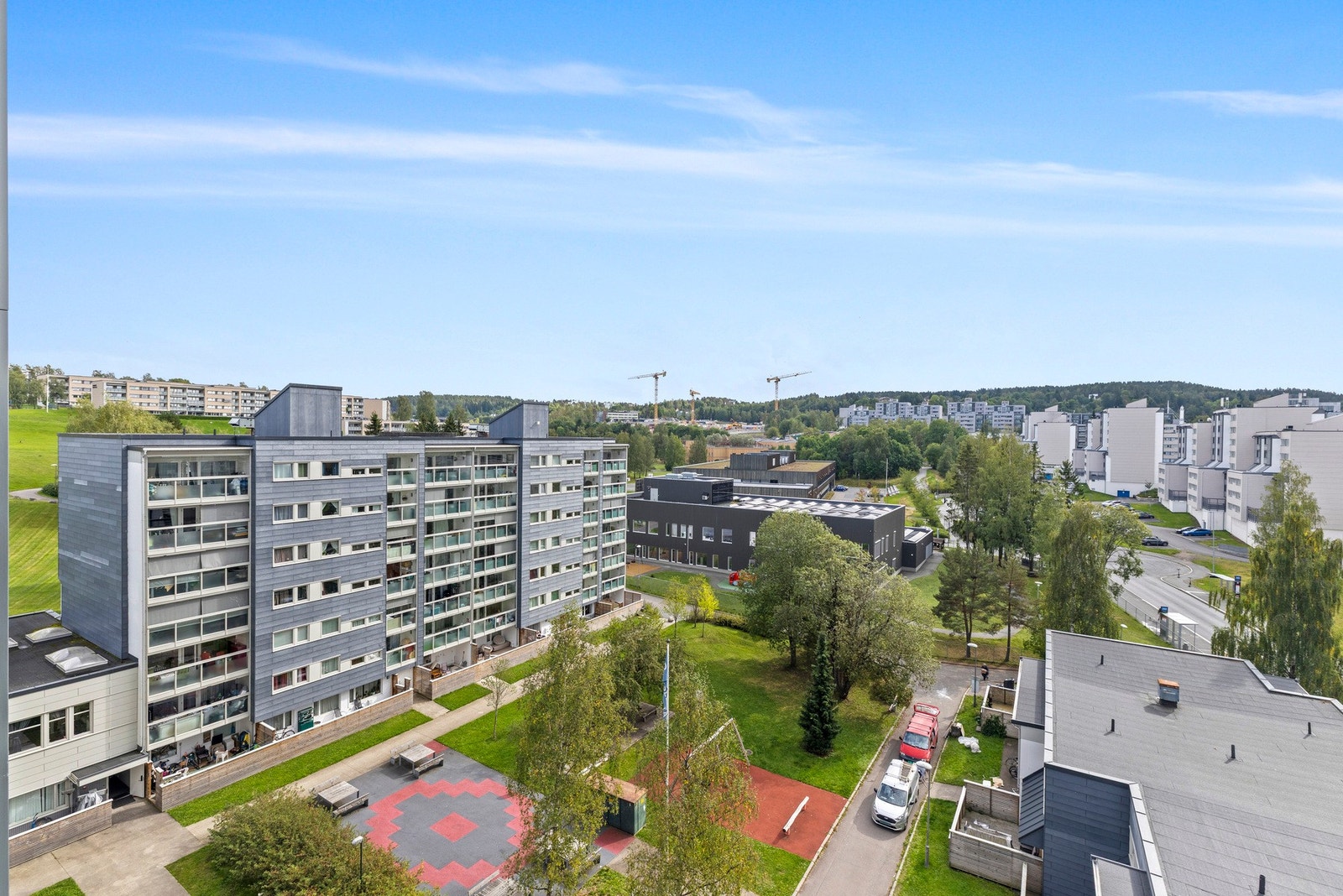 Flott utsyn fra balkongen Galleribilde