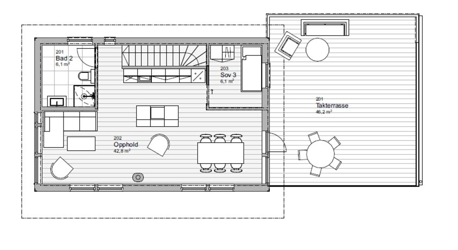 Planløsning 2. etasje. Galleribilde