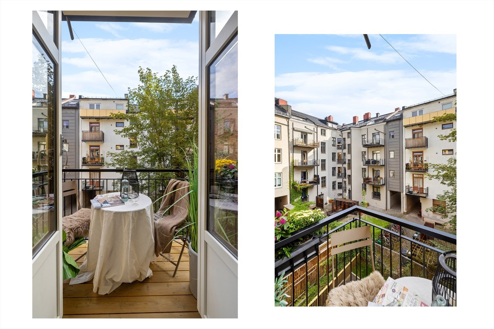 Luftig balkong med åpen utsikt. Galleribilde