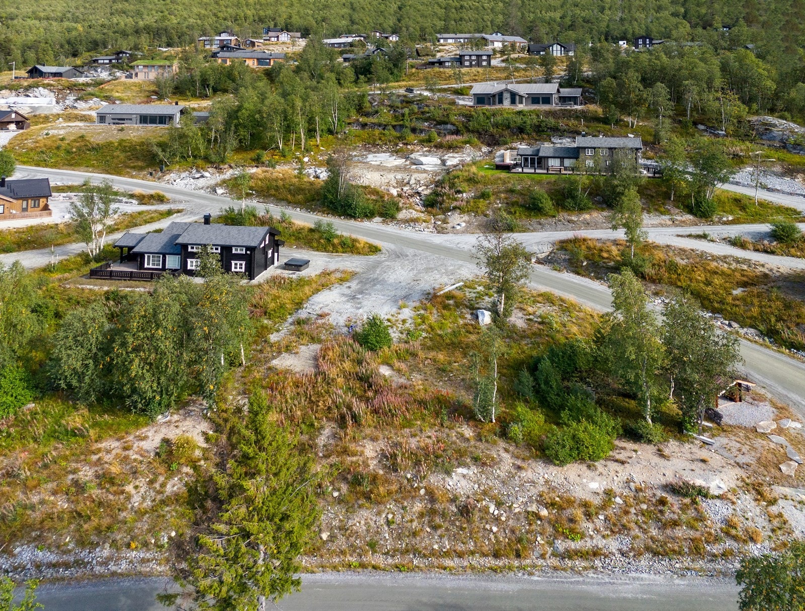 Dronebilde av tomten Galleribilde