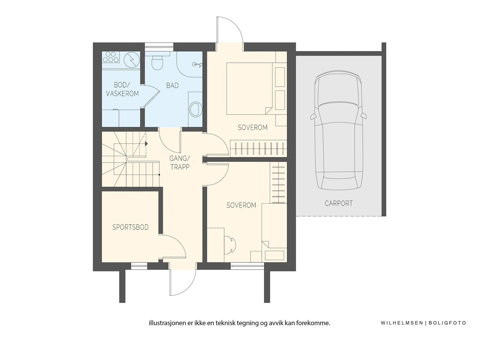 Plantegning 1 etasje Galleribilde