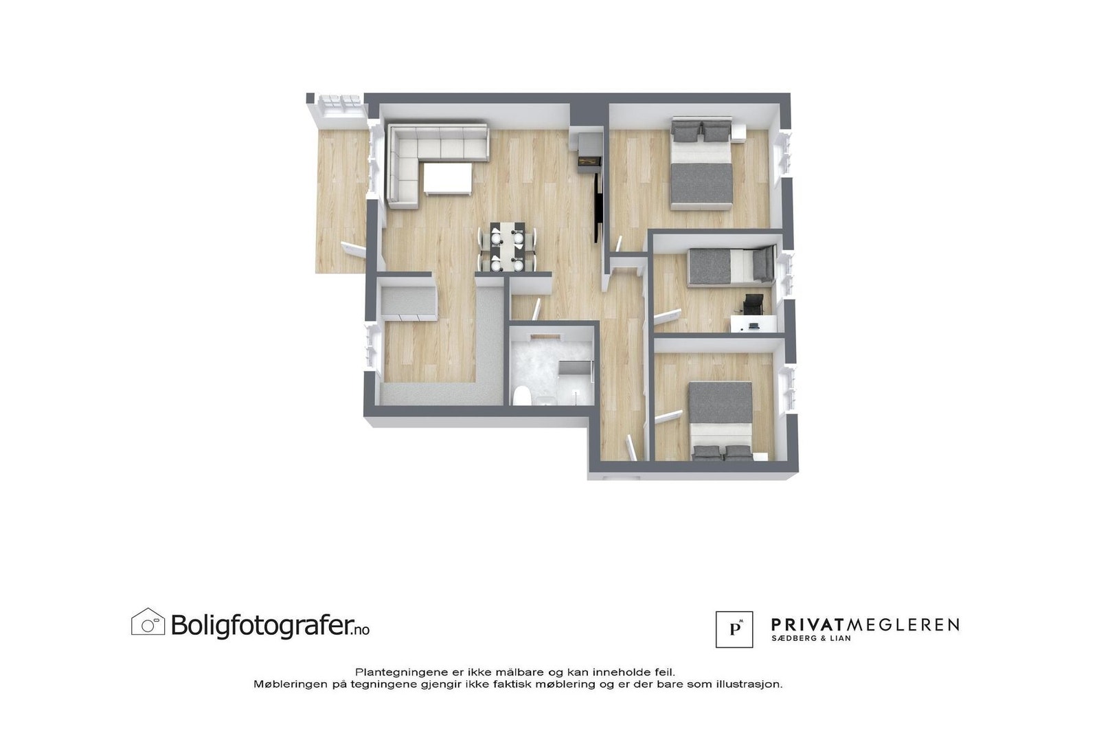 Plantegning 2. etasje - ikke målsatt, kun en illustrasjon. Galleribilde