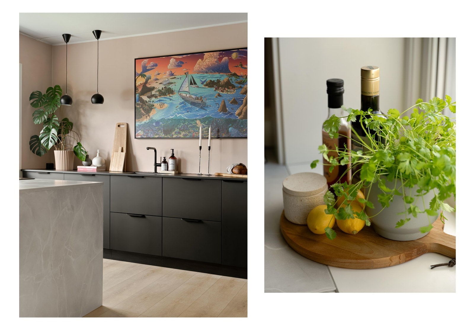 Hvitevarene på kjøkkenet er forresten integrerte og medfølger salget. Innredningen er godt utformet for å utnytte plassen best mulig. Galleribilde