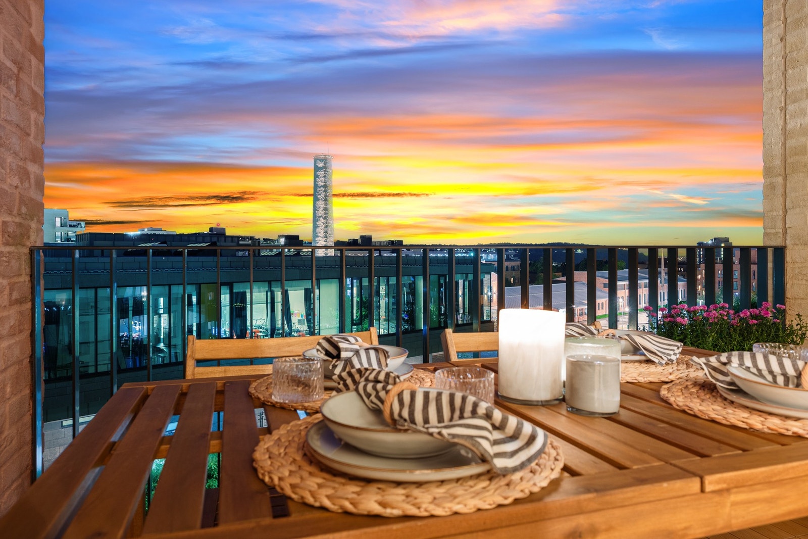 Kveldsfoto fra balkongen Galleribilde