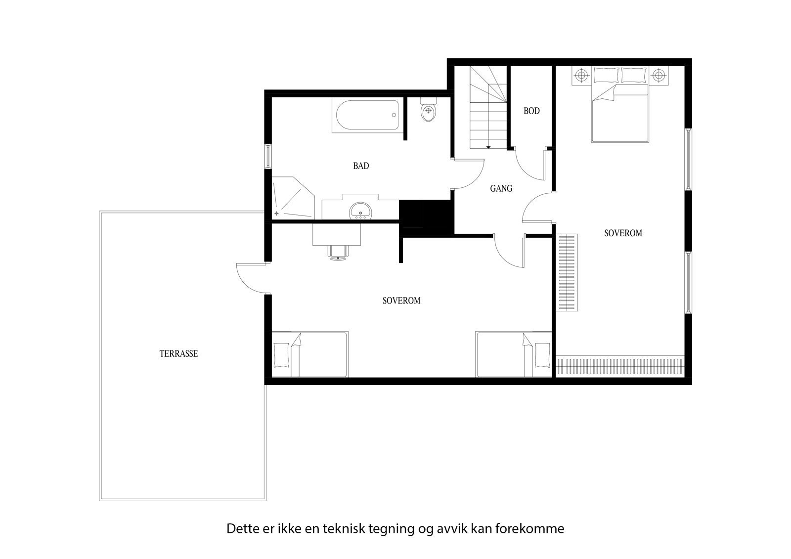 Planløsning 2. etg Galleribilde