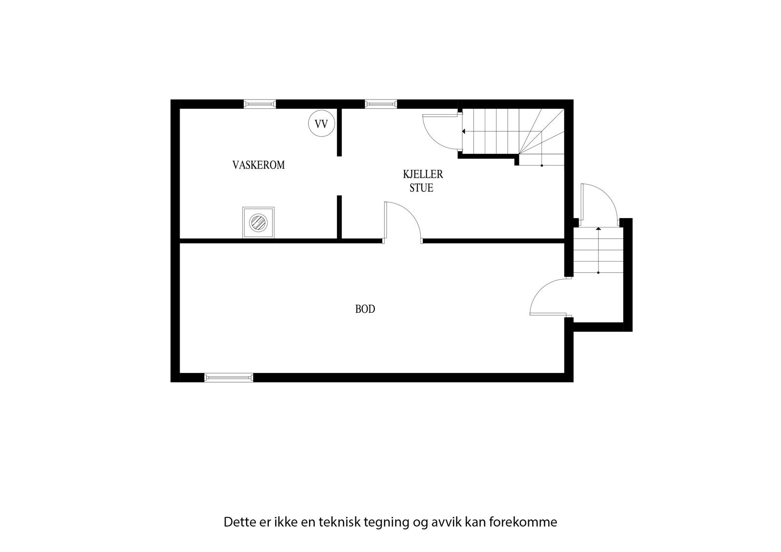 Planløsning kjeller Galleribilde