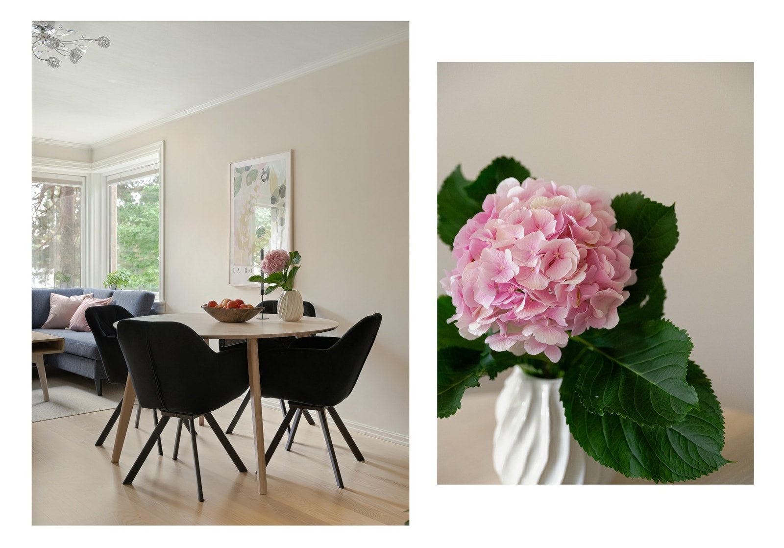 Stuen er tidløst pusset opp, med lekker parkett på gulvet og lysmalte vegger. Galleribilde