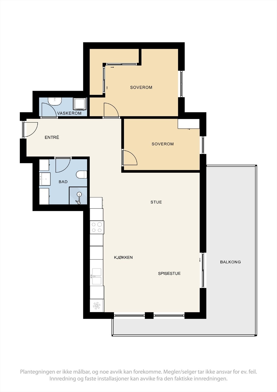 - Plantegningen for leiligheten - Galleribilde
