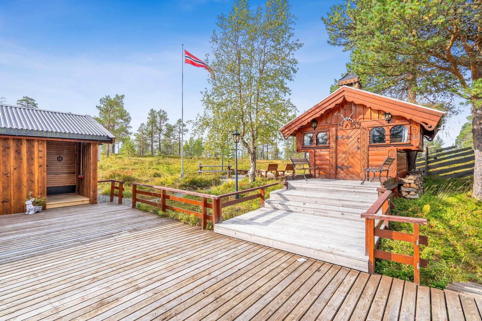 Svært romslig terrasse på 55 kvm. Galleribilde