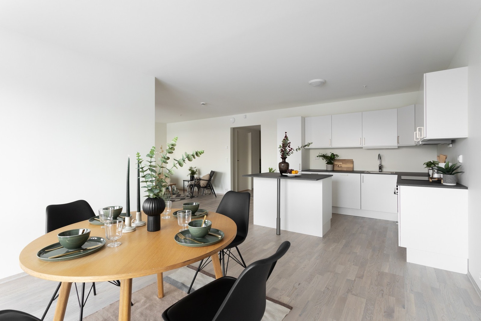 Leiligheten har en praktisk planløsning med definerte soner Galleribilde