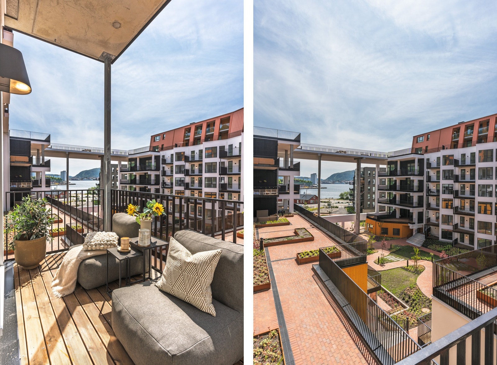 Kjempeflotte uteområder med vestvendt beliggenhet. Galleribilde