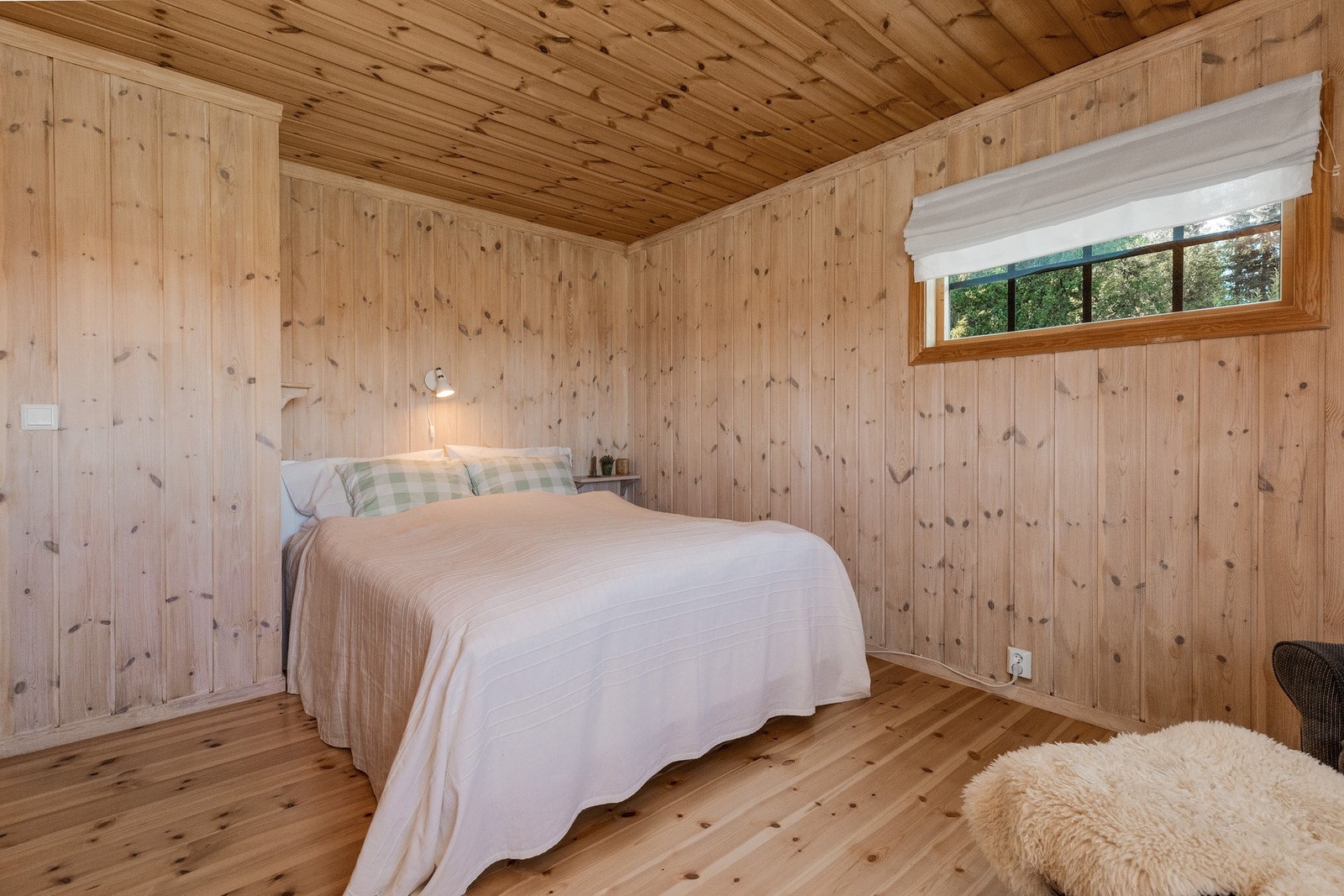 ommet er i dag innredet med en køyeseng og en dobbeltseng Galleribilde