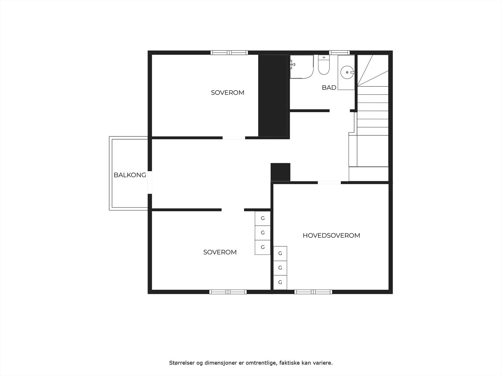 Plantegning 2.etg. Galleribilde