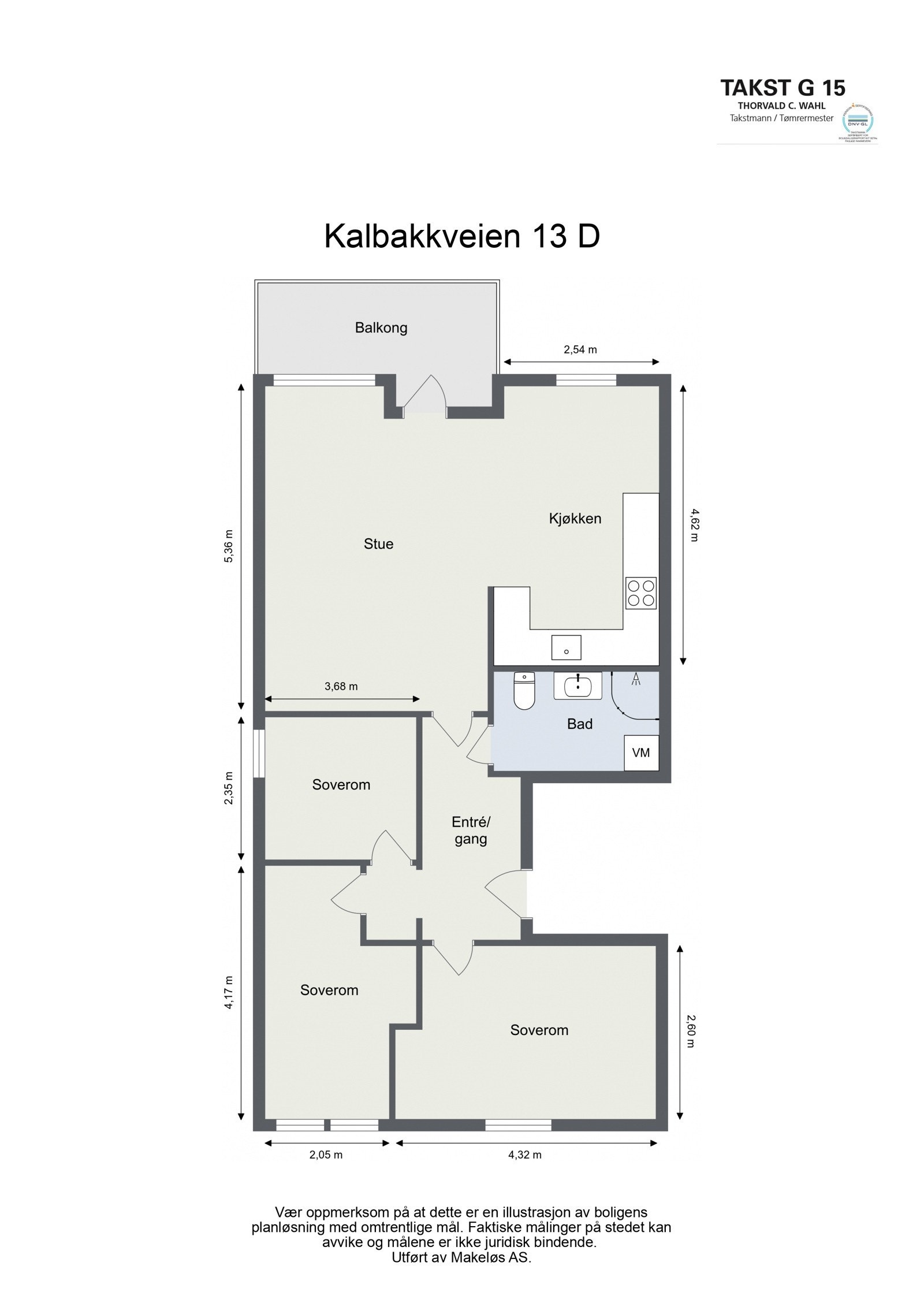 Arealeffektiv 4 roms med flotte lys-og solforhold samt 7 kvm balkong. Galleribilde