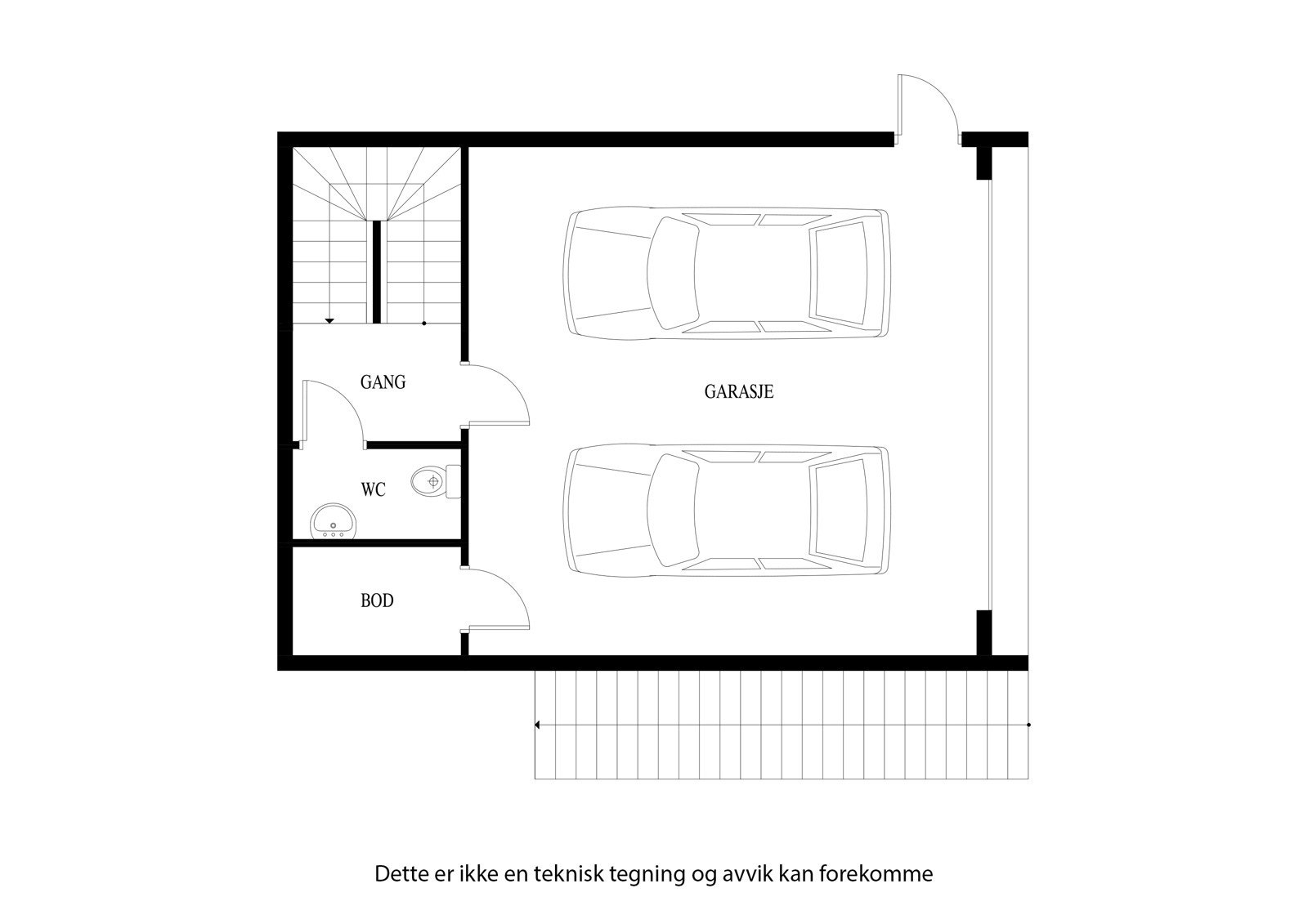 Plantegning underetasjen Galleribilde