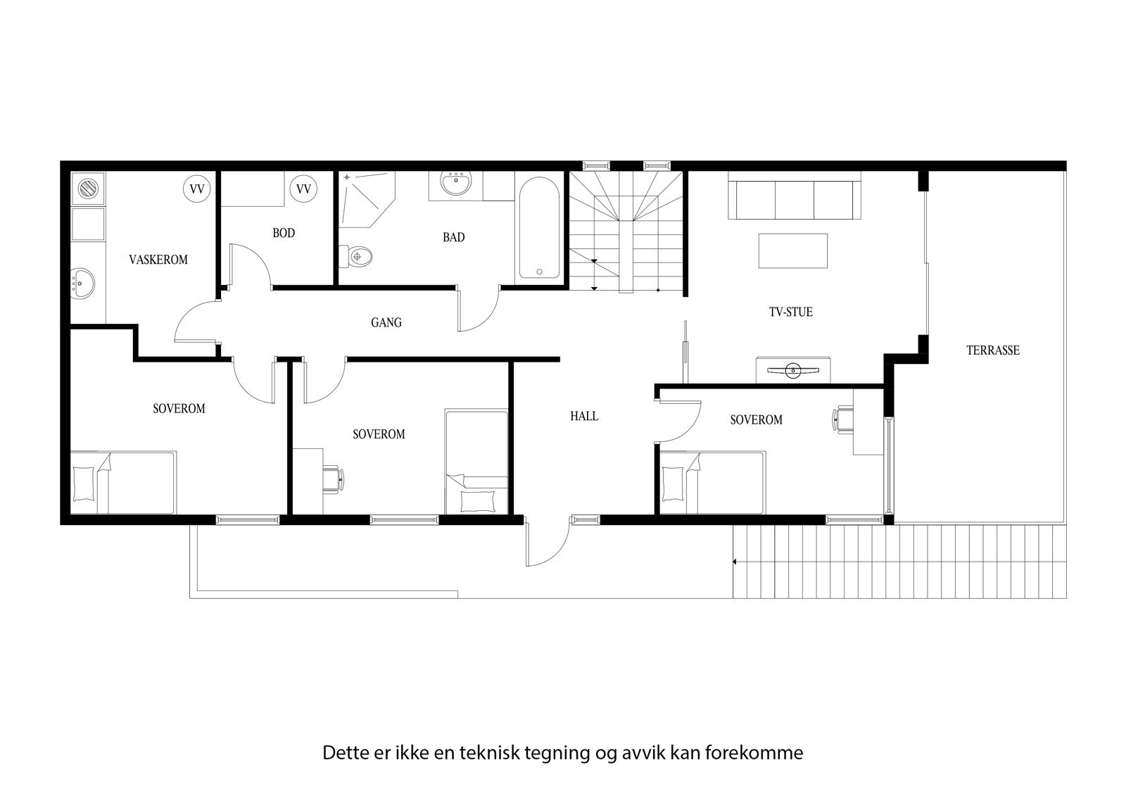 Plantegning 1. etg Galleribilde