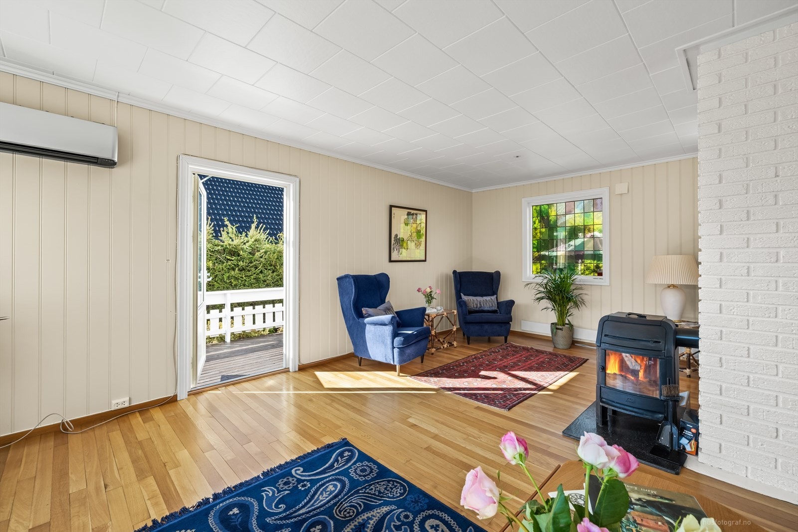 Her er det god plass til egen Tv-krok. Galleribilde