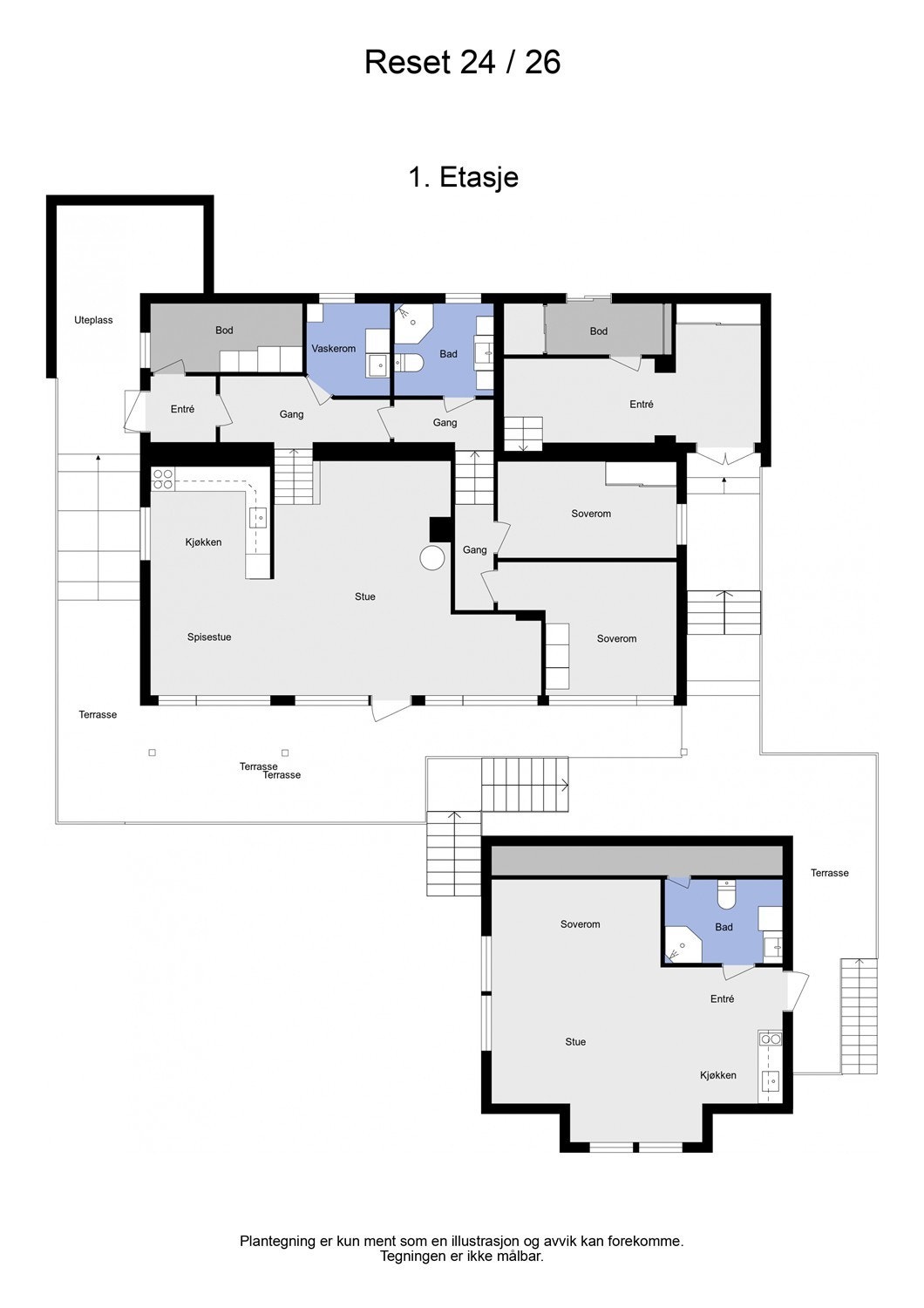 Plantegning 1 etasje - seksjon 2 Galleribilde