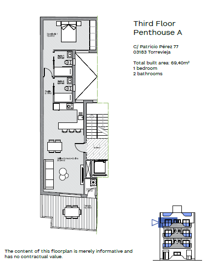 Plantegning leilighet på toppen A Galleribilde