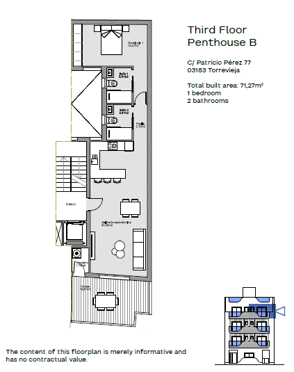 Plantegning leilighet på toppen B Galleribilde