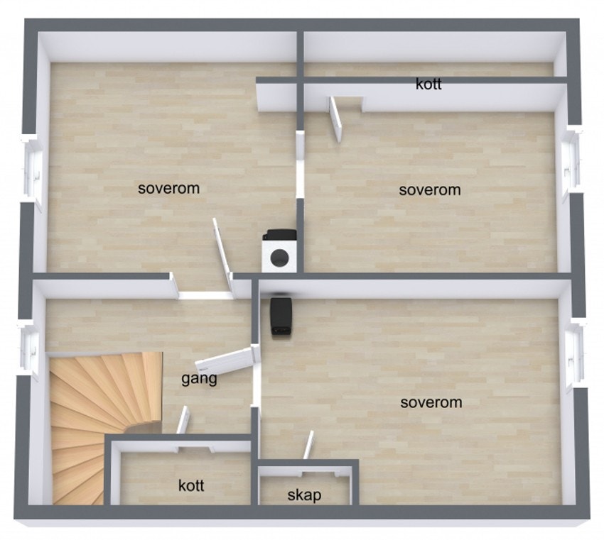Plantegning 2.etg. Galleribilde
