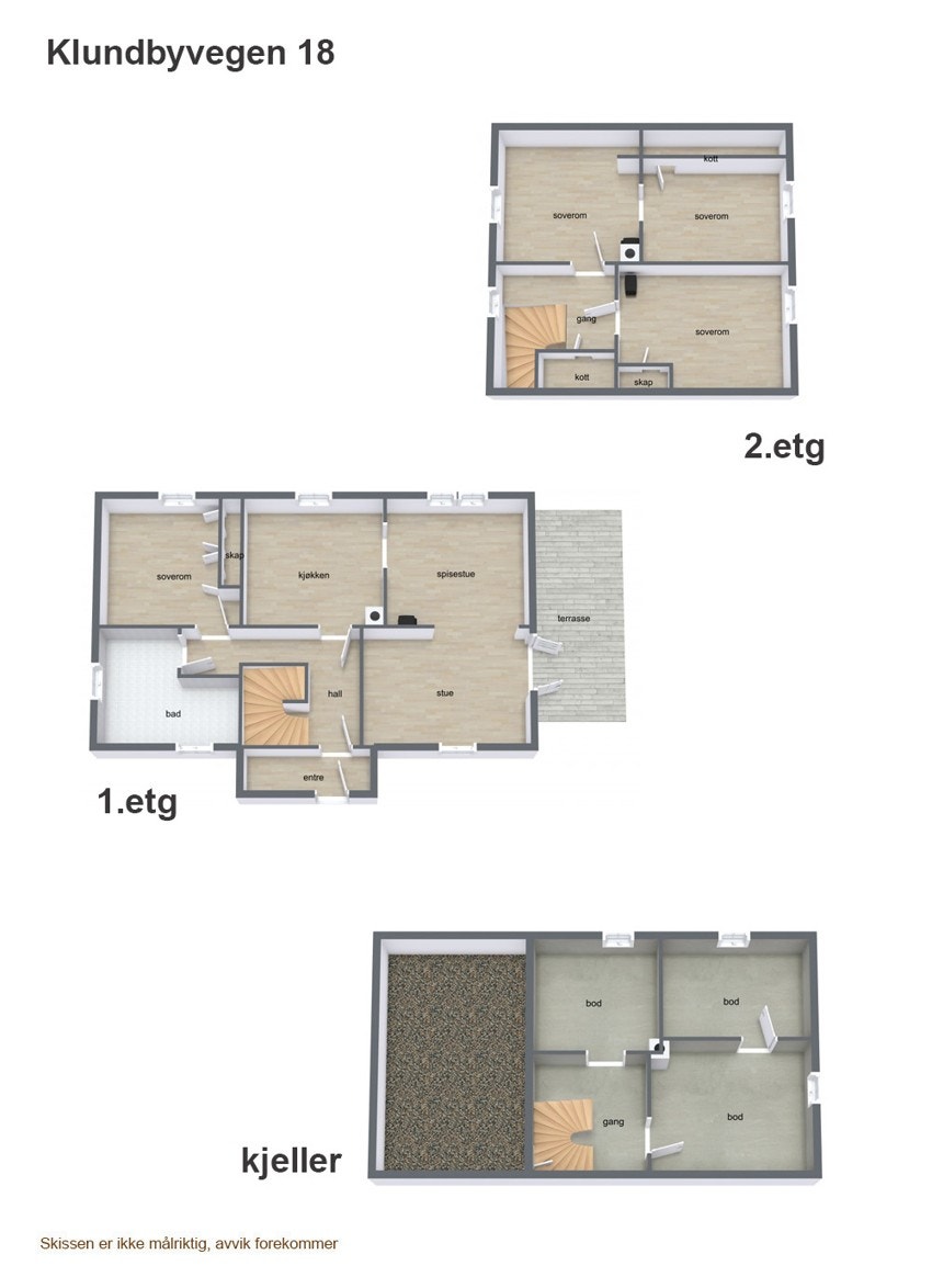 Plantegning Klundbyvegen 18 Galleribilde