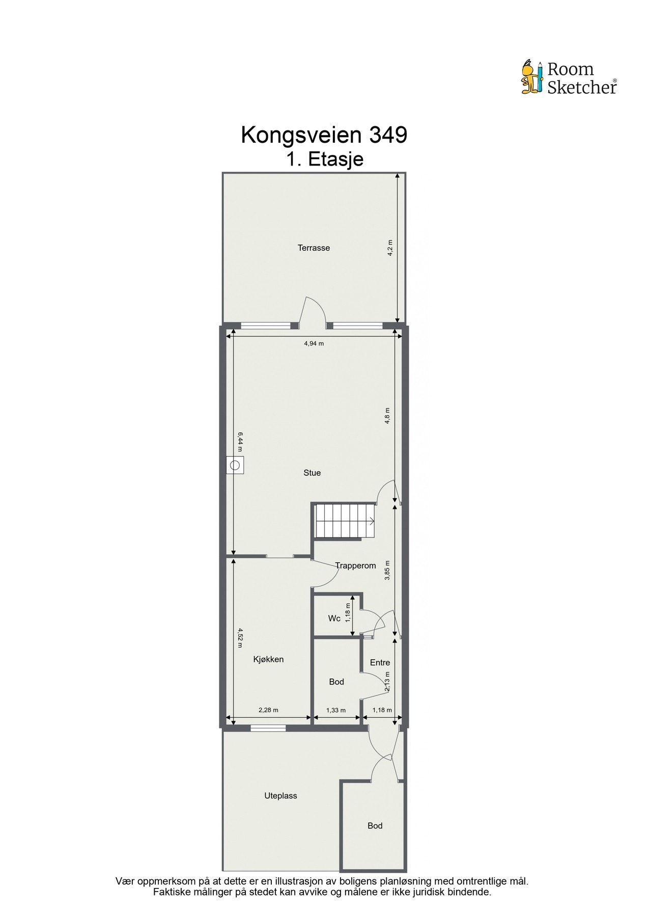 Plantegning første etasje. Galleribilde