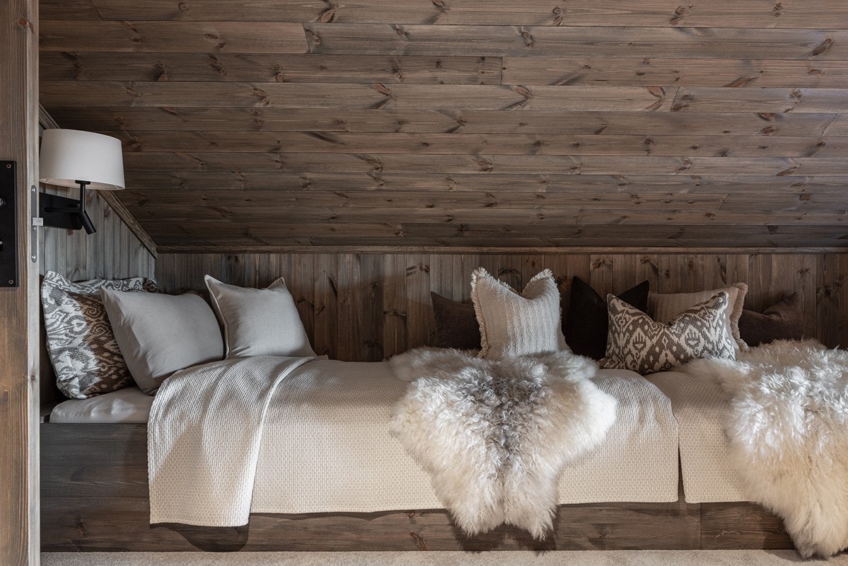 På hemsen er det utallige muligheter til å innrede etter behov
Interiørbilde fra hems på tilsvarende hytte i reisverk
Avvik vil forekomme Galleribilde