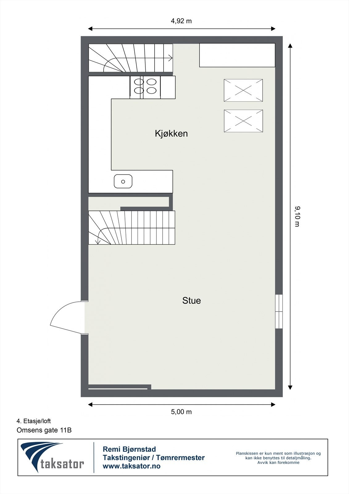 Plantegning 4.etasje Galleribilde