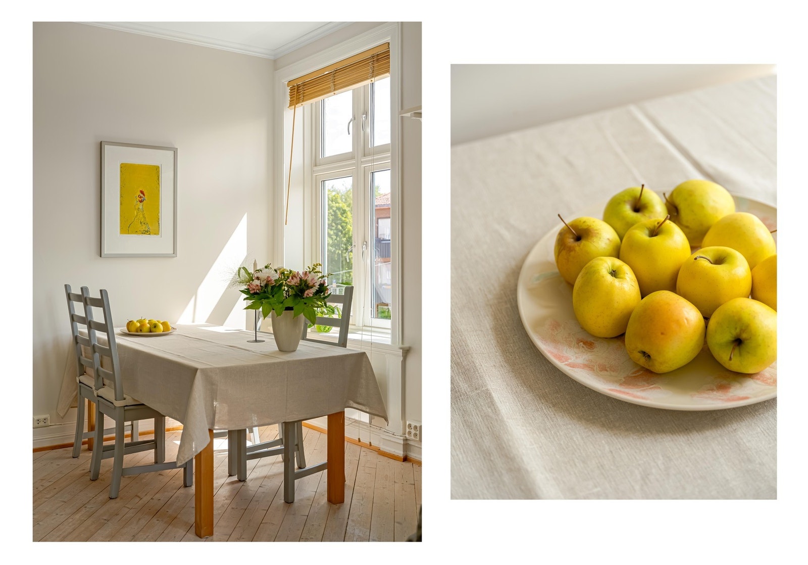 Ved vinduet er det plass til større spisebord, for deg som liker å invitere til besøk. Galleribilde