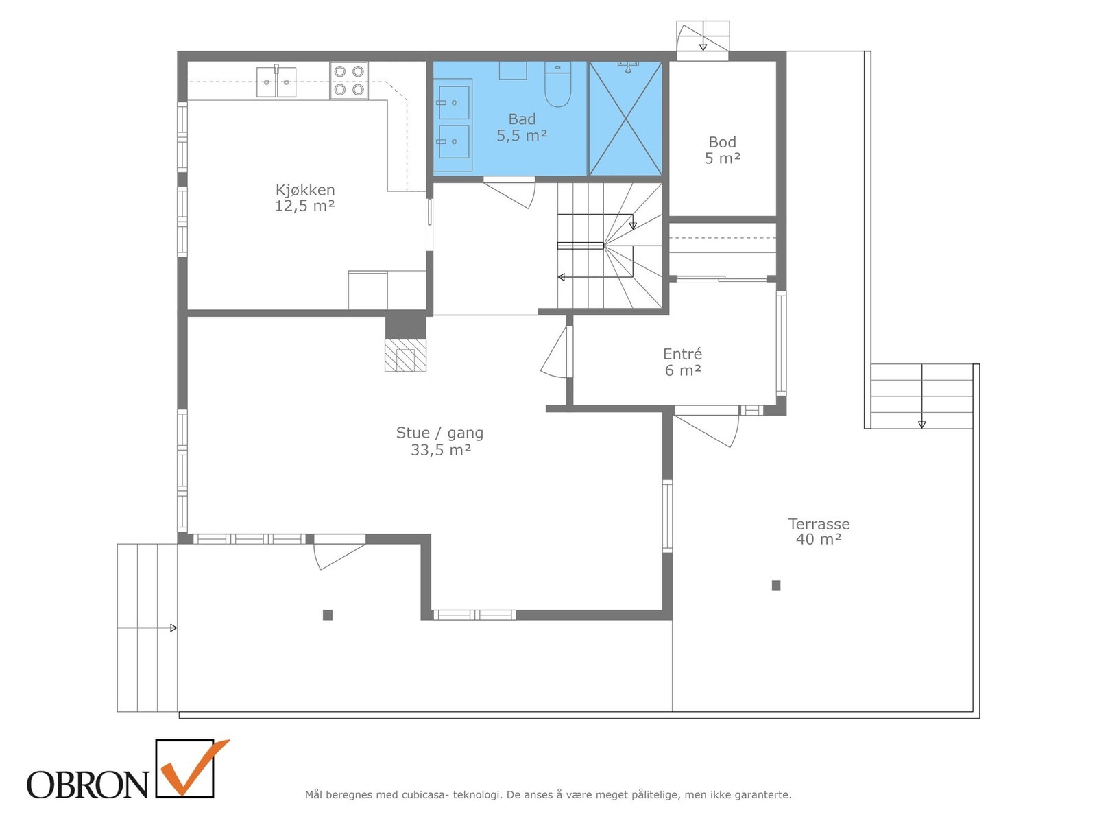 Planskisse 1. etasje. Galleribilde