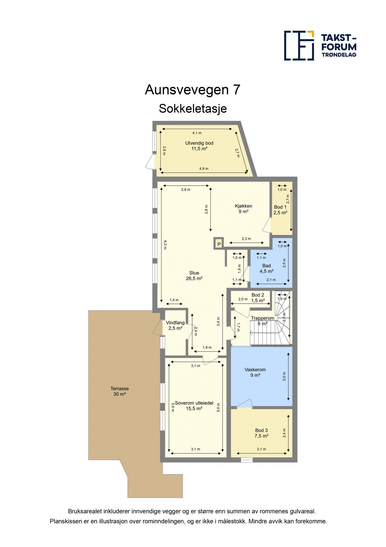 Plantegning sokkeletasje Galleribilde