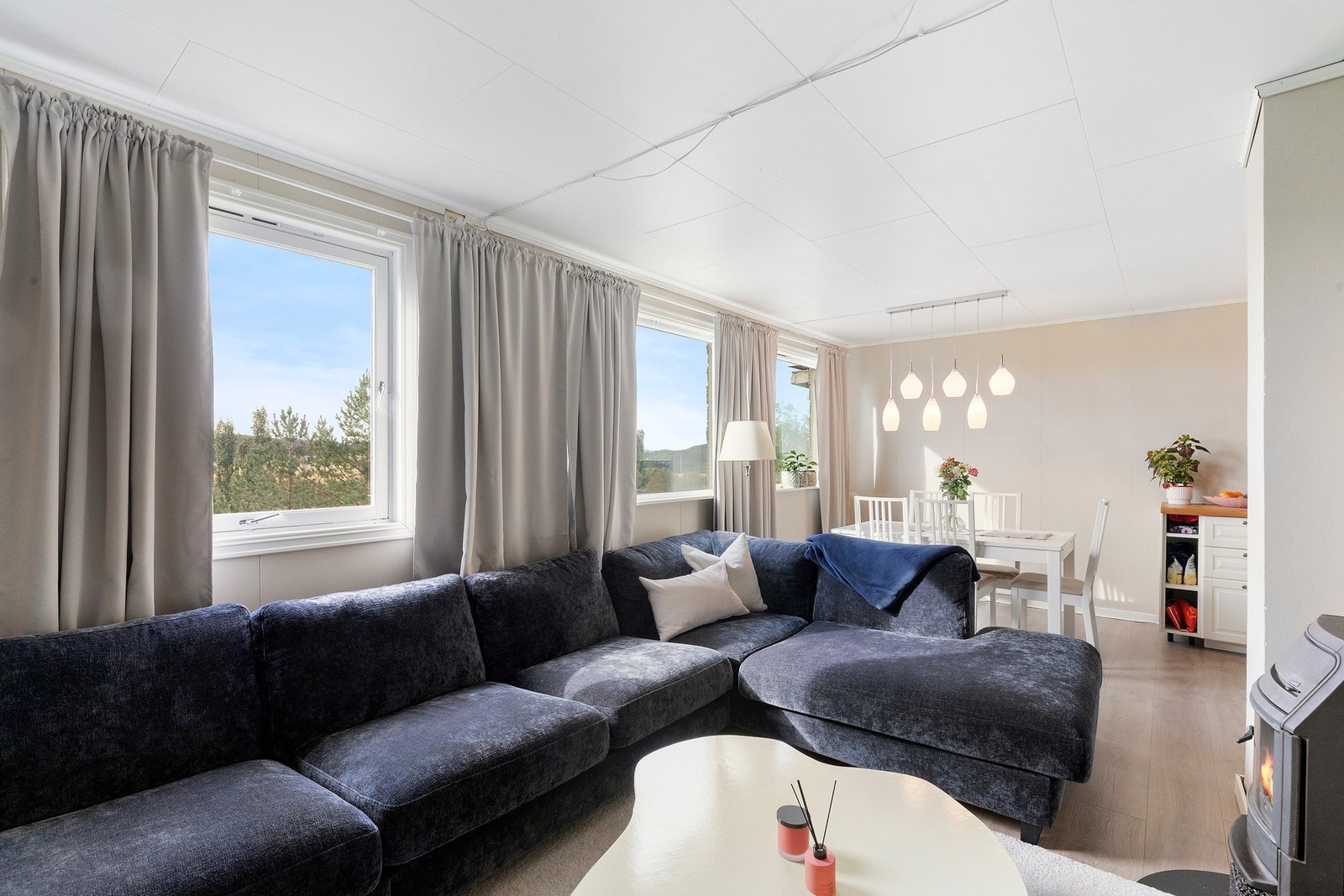 Romslig stue i utleiedelen på 26,5kvm Galleribilde