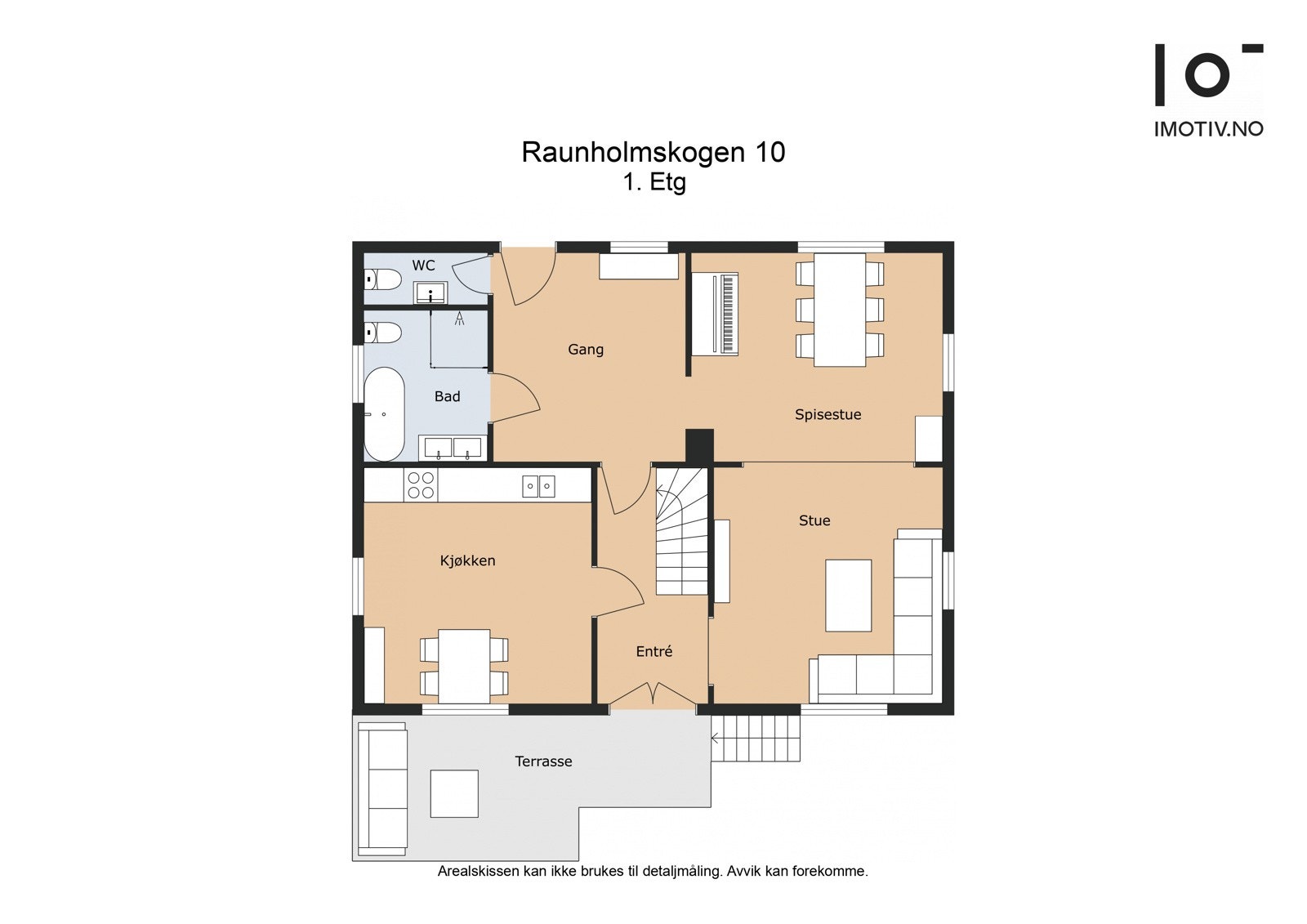Plantegning 1.etg | Areal: 80 kvm Galleribilde
