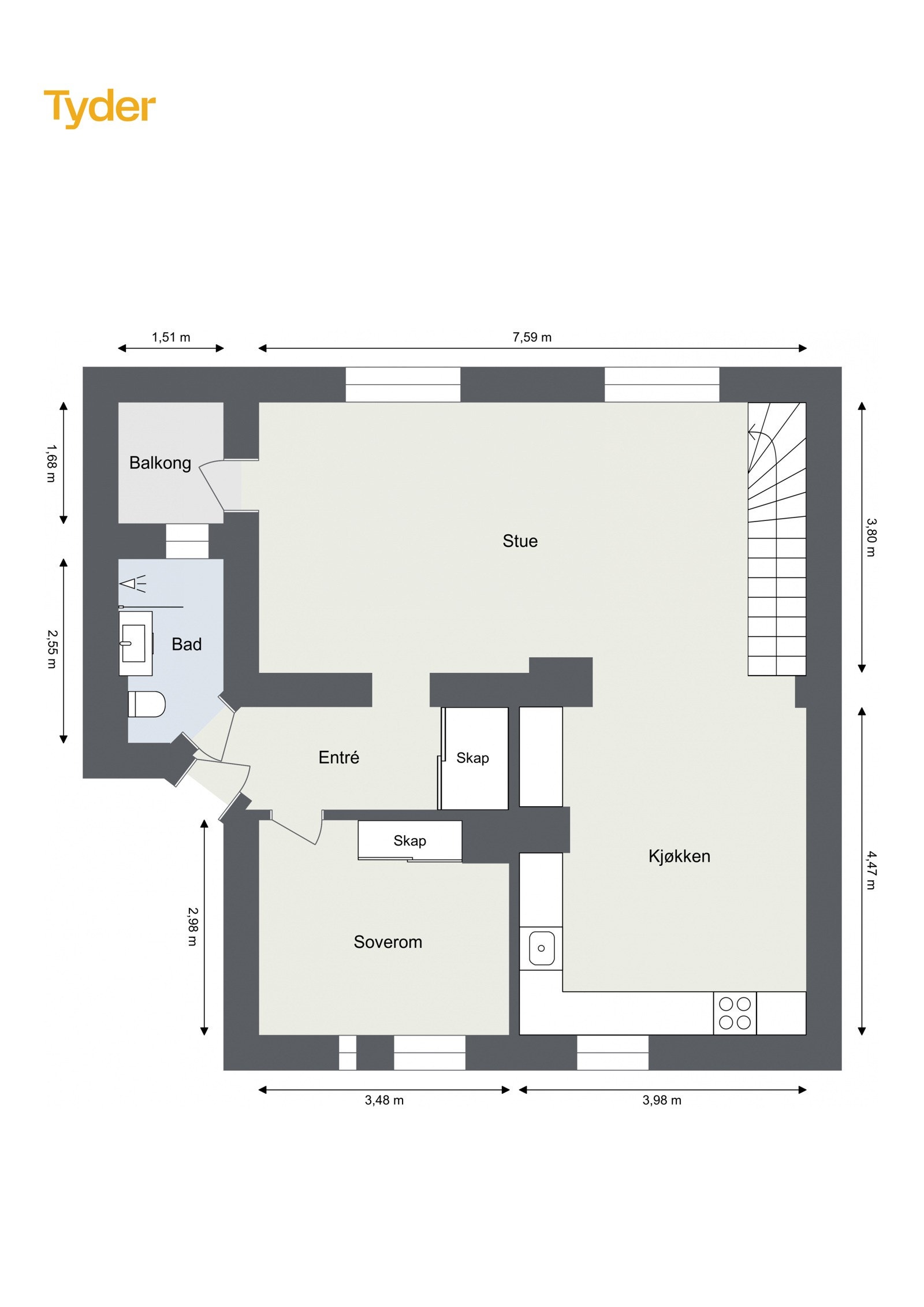 Plantegning 1. etasje. Galleribilde