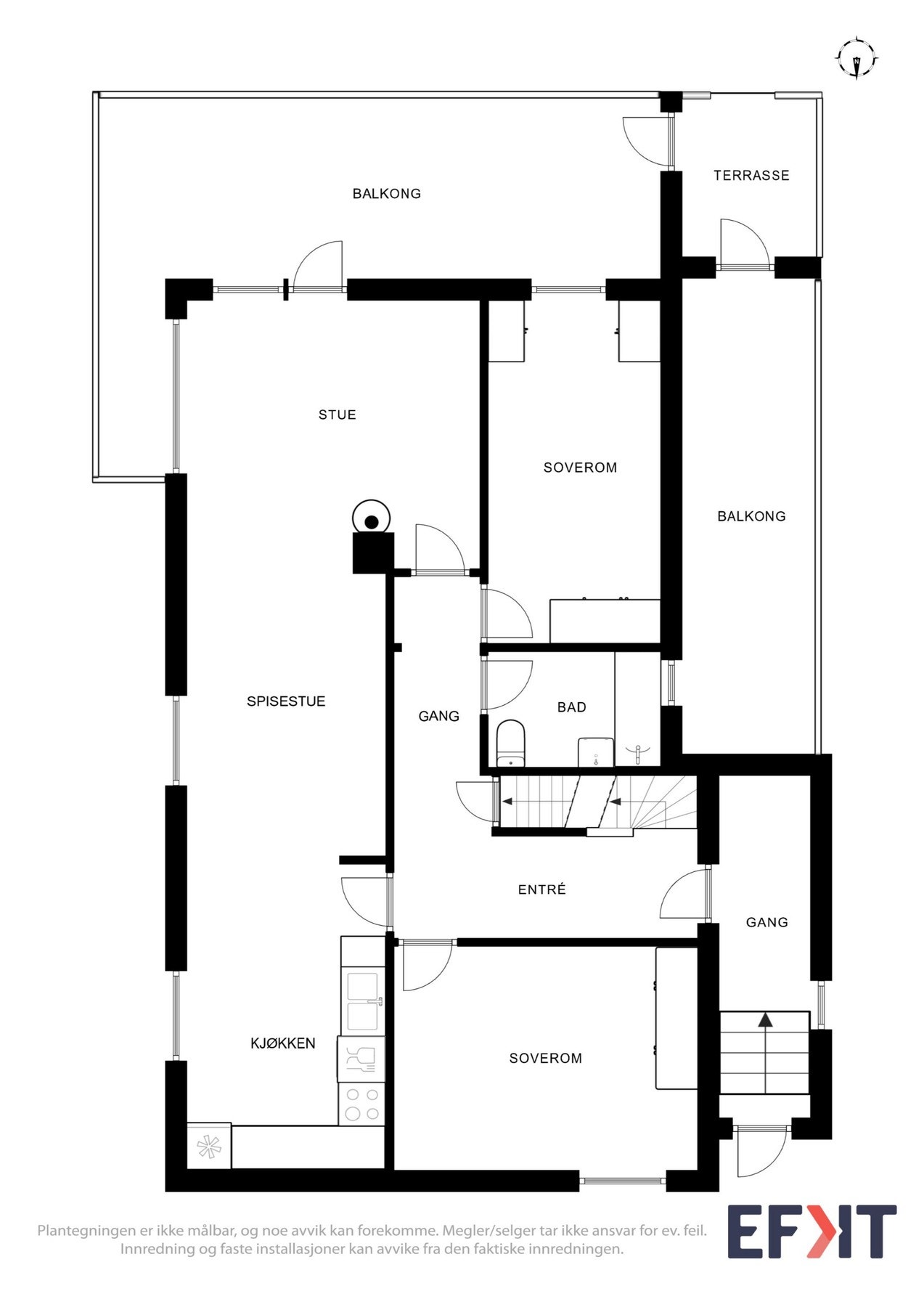 Plantegning hovedetasje Galleribilde