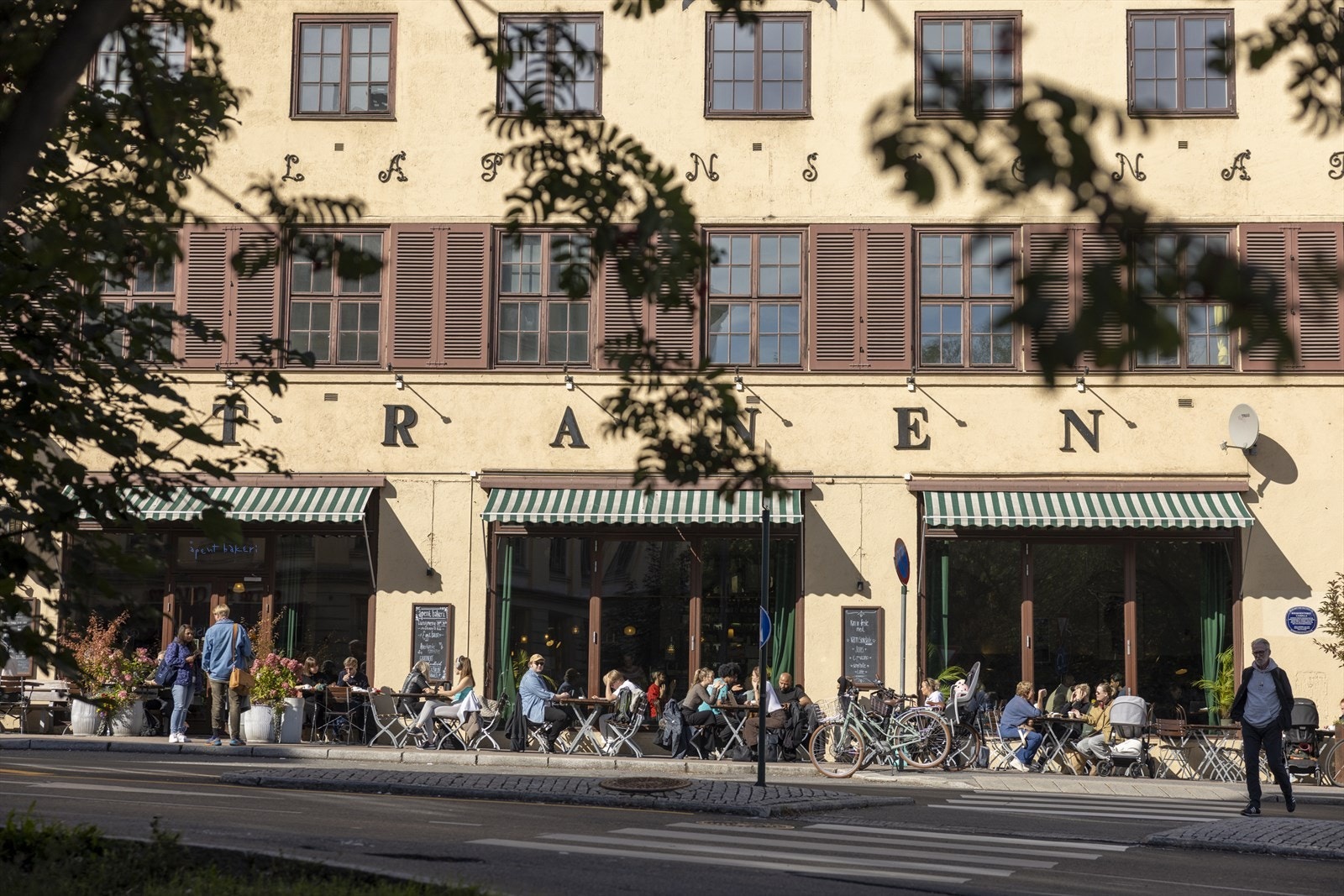 Hyggelig uteservering på populære Tranen Galleribilde