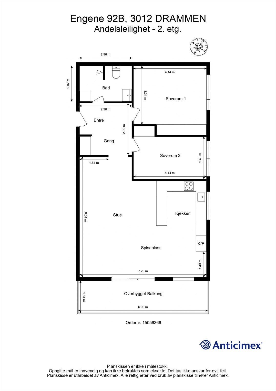 Plantegning 2. etasje Galleribilde