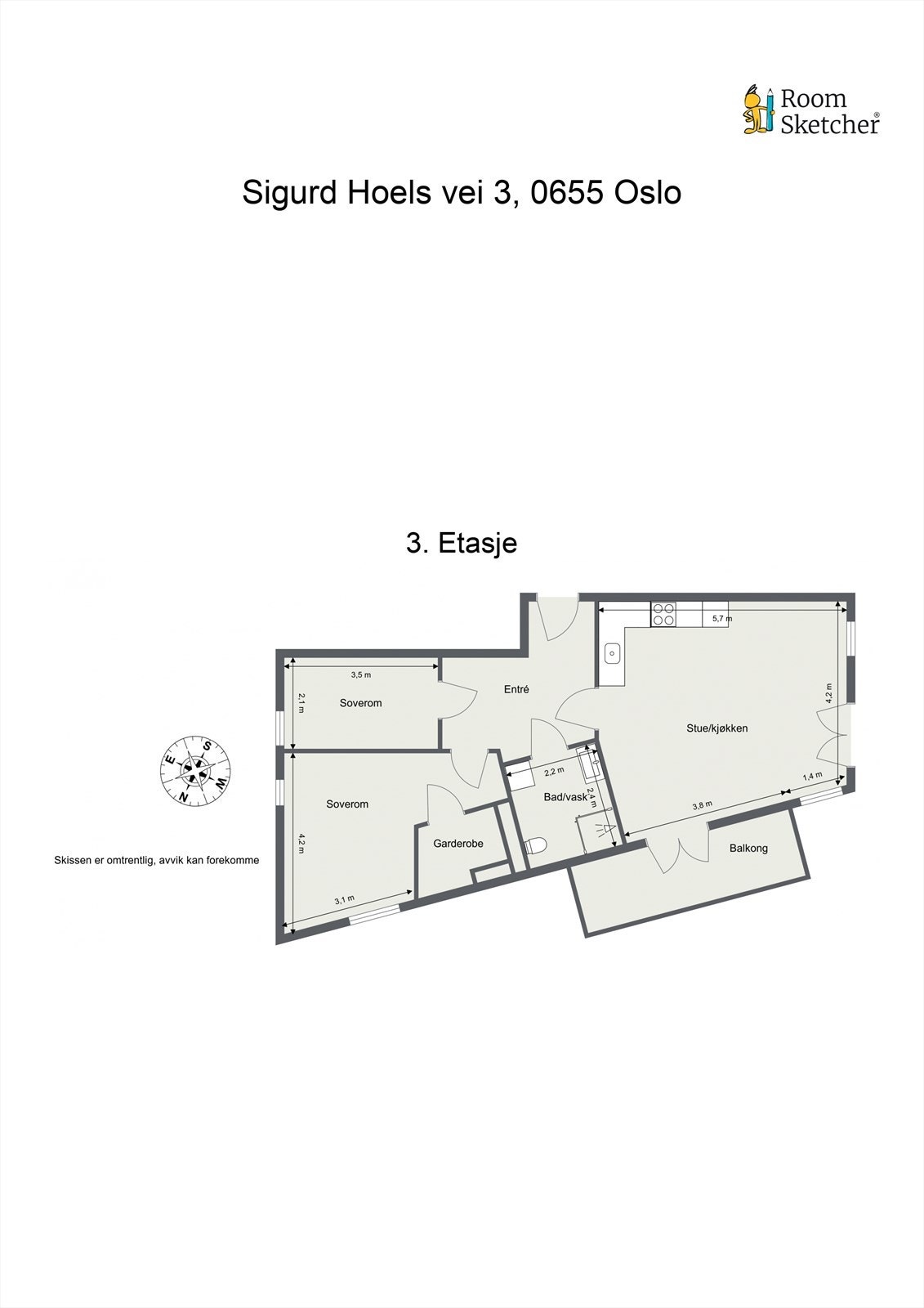 Plantegning. Disponerer kjellerbod på 5m². Garasjeplass med el-bil lader medfølger. Galleribilde