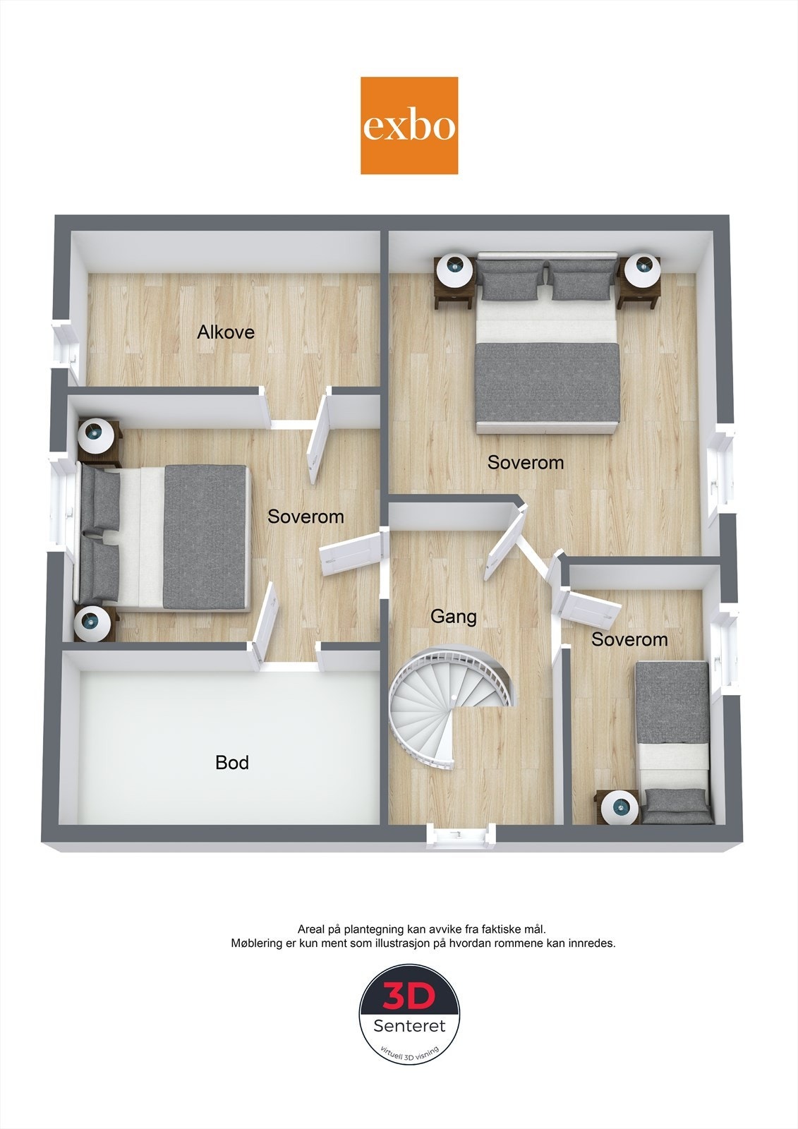 Plantegning loftsetasje Galleribilde