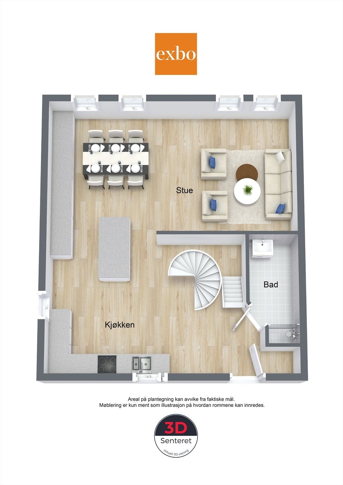 Plantegning 1. etasje Galleribilde