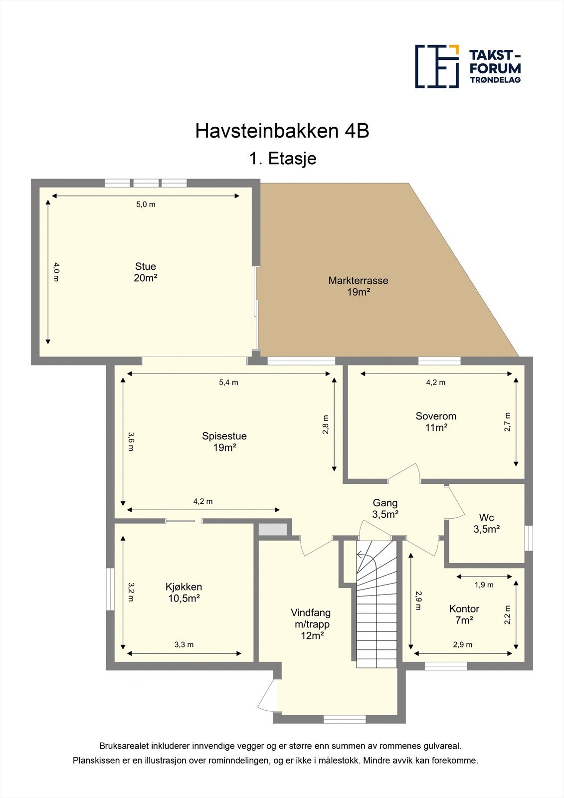 Planskisse 1. etasje. Galleribilde